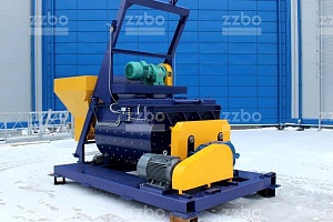 Twin-shaft concrete mixer with skip BP-2G-1200s